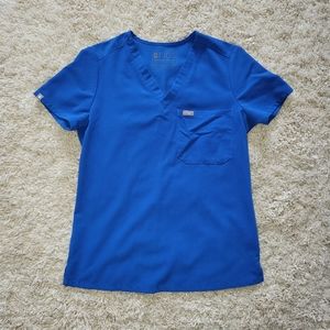 FIGS ROYAL BLUE CATARINA TOP